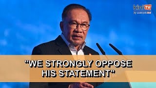 Anwar Its irresponsible for Dr Mahathir to say such things to insult any race [upl. by Leirda]