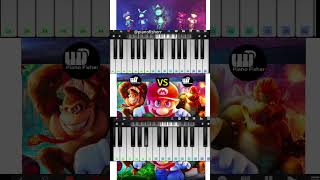 Bowser Peaches Song Vs Fnaf Pirate Song Easy Piano Tune shorts [upl. by Herzel]