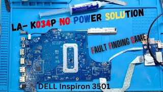 Dell Inspiron 3501 NOT TRIGGERING SOLUTION  NO POWER  11Th GENERATION  LAK034P  RTC dell [upl. by Dej721]