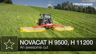 NOVACAT H 9500 H 11200 mower combinations – Highlights  PÖTTINGER [upl. by Hyde]