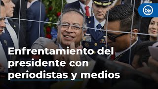 Sigue el enfrentamiento del presidente Gustavo Petro con periodistas y medios de Colombia [upl. by Ahsir108]