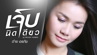 เจ็บนิดเดียว A Little Pain  ต่าย อรทัย【LYRIC VIDEO】 [upl. by Huckaby]