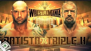 FULL MATCH Triple H vs Batista Wrestlemania 35  no hold bared matchs [upl. by Nemad509]