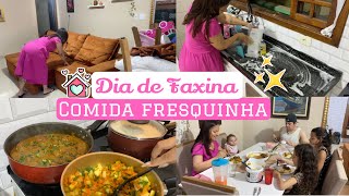 DE VOLTA A ROTINA 🏡 DEI UMA BOA FAXINA  JANTAR FRESQUINHO PARA FAMÍLIA [upl. by Troyes]