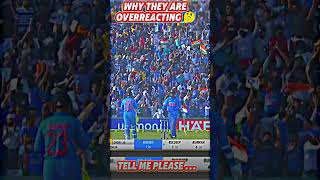 WHY THEY ARE OVERREACTING 🤔🤔😈 trending shorts viralvideo cricket indiancricketer [upl. by Adrea]