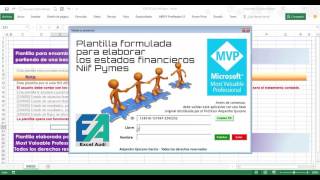 Instalación plantilla Excel para elaborar los Estados financieros en Niif Pymes [upl. by Huberman]