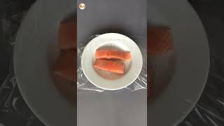 SALMON baked in MICROWAVE extra fast recipe [upl. by Carberry]