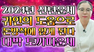 🌟2024년 갑진년 토끼띠운세🌟 2024년 천운이 들어와 대박나는 토끼띠운세 귀인의 도움으로 돈방석에 앉는다 51년생 63년생 75년생 73세 61세 49세 37세 토끼띠운세 [upl. by Aehsan]