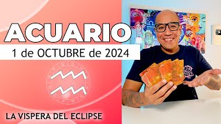 ACUARIO  Horóscopo de hoy 1 Octubre 2024 [upl. by Atteuqehs]