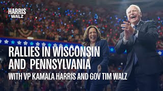 Vice President Kamala Harris in Erie Pennsylvania amp Governor Tim Walz in Wisconsin [upl. by Haynes]