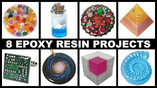 8 Easy Epoxy Resin Projects  Magnets  Paperweights  Cufflinks  Pendants  More  DIY Tutorial [upl. by Moyna]