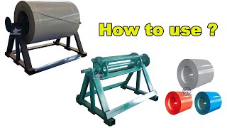 How to use manual decoiler 5T manual decoiler  manual uncoiler  metal reel decoiler  uncoiler [upl. by Mylan]