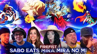 Sabo Eats The Mera Mera No Mi  Firefist  Reaction Mashup [upl. by Adoh]