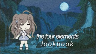 the four elements  gacha life lookbook [upl. by Yelsehc]