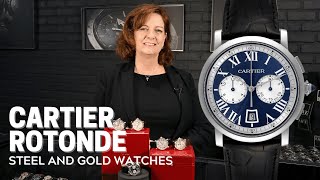 Cartier Rotonde Steel and Gold Watches  SwissWatchExpo [upl. by Naimerej]