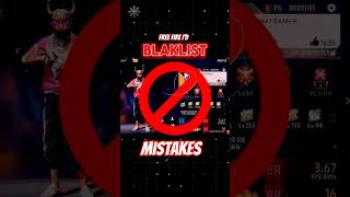 Id Blacklist Mistakes🤯 freefire trending freefiremax shorts armygamer2 [upl. by Crelin]