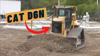 CAT D6N Dozer Grading Parking Lot [upl. by Ebsen]