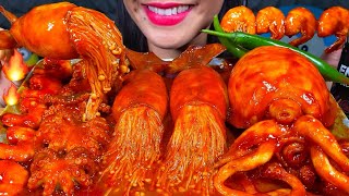 ASMR SPICY SEAFOOD BOIL makanan laut pedas 먹방 MUKBANG MASSIVE Eating Sounds [upl. by Luckett]