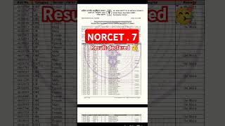 NORCET7 Result Out🥳📚🏥result results aiimsnorcet norcet7nursingofficer aiimsdelhinorcet2024 [upl. by Jocelyne959]