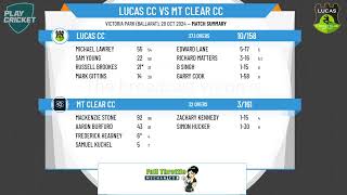 Lucas 3rd XI Div 1 v Mt Clear CC 3rd XI [upl. by Anon]