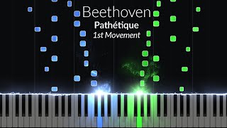 Beethoven  Pathetique 1st Movement Opus 13 No 8 Piano Tutorial [upl. by Deery]