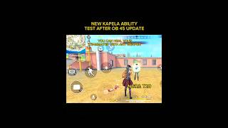 Kapella Character Ability After Update 🔥 Free Fire Kapella Character Ability Test srikantaff 🔥 [upl. by Yoshiko]