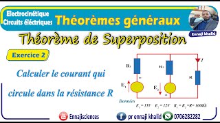 Théorèmes généraux Théorème de Superposition Exercice 2 [upl. by Bevan]