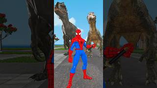 SpiderMan Sword Attacks Dinosaurs Trex Rescues SpiderMan Best dinosaur spiderman dinosaurs [upl. by Ardnuhsor]