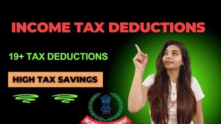 Tax Deductions for salaried employees High tax Savings  Income Tax Deductions  Sec 80U to Sec 80G [upl. by Anawqahs]