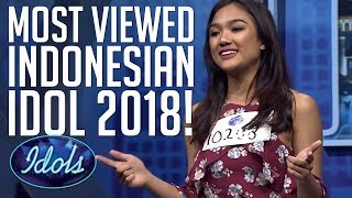 TOP 10 MOST VIEWED INDONESIAN IDOL 2018 AUDITIONS  Idols Global [upl. by Aleunam]