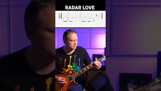 Riff of the day 41 Radar Love  Golden Earring guitarlesson tabs riffoftheday guitarcover [upl. by Dewees]