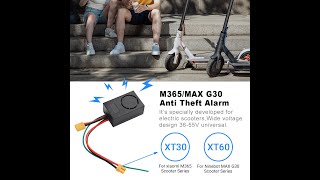 Anti theft alarm for xiaomi scooter M365ninebot scooter Max G30 [upl. by Aihsilef]