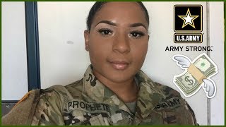 HOW MUCH MONEY I MAKE IN THE MILITARY 💰💰💰 [upl. by Ecydnarb]