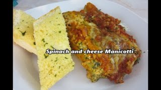 ACC Spinach and chese Manicotti [upl. by Acirema395]