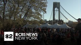 NYC Marathon 2024 first wave takes off from Staten Island [upl. by Htezzil]