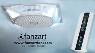 Fanzart  Invento  Recessed False Ceiling Fan with LED [upl. by Lorsung]