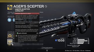 HOW TO GET AGERS SCEPTER CATALYST  DESTINY 2 [upl. by Lorac]