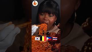 Mukbang Bites  🇰🇷 Creamy Pasta  🇧🇪 Spicy Noodles  🇵🇭 Filipino Spaghetti  🇹🇭 Spicy Chewy Noodles [upl. by Novhaj]