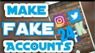 How To Create Fake Account On Instagram [upl. by Mariquilla]