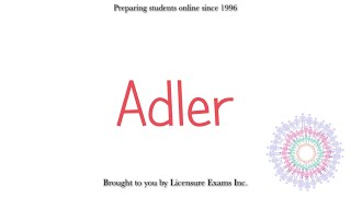 Adlerian Therapy  ASWB NCE NCMHCE MFT Exam Prep and Review [upl. by Luise11]