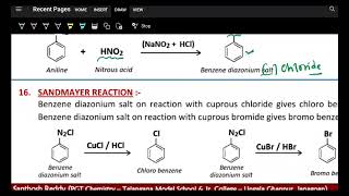 1Diazotization 2Sandmeyer 3Gattermann reactions [upl. by Rubel]