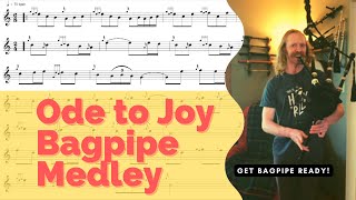 Ode to Joy Bagpipes Classical Music Medley  Using My Bagpipe Sheet Music [upl. by Annais366]