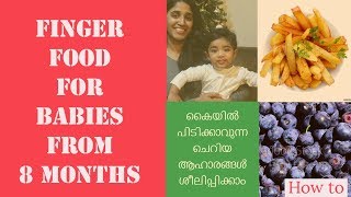 Finger foods for babies from 8 Months  അറിയേണ്ടതെല്ലാം [upl. by Ardekahs]