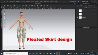 How to Pleat a Skirt in clo3d HindiUrdu [upl. by Jazmin]