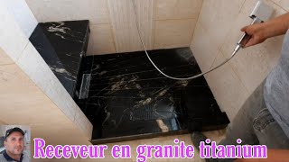 Receveur en granite titanium salle de bain [upl. by Eadahc]