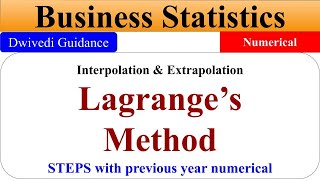 Lagrange interpolation Lagranges Interpolation Formula Lagranges Method of interpolation stats [upl. by Frodeen710]