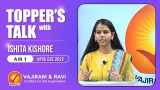 Topper’s Talk with Ishita Kishore AIR1  Vajiram amp Ravi [upl. by Irep231]