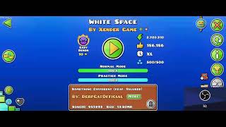 Geometry Dash 75 on white space [upl. by Hootman]