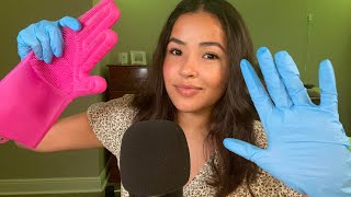 ASMR  Latex Vinyl Nitrile amp Dishwashing Glove Sounds Fast amp Aggressive [upl. by Imuya]