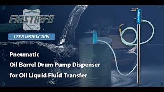 FIRSTINFO A1182 Pneumatic Oil Barrel Drum Pump  Dispenser for 50gallon Pails and Open Containers [upl. by Arrais]